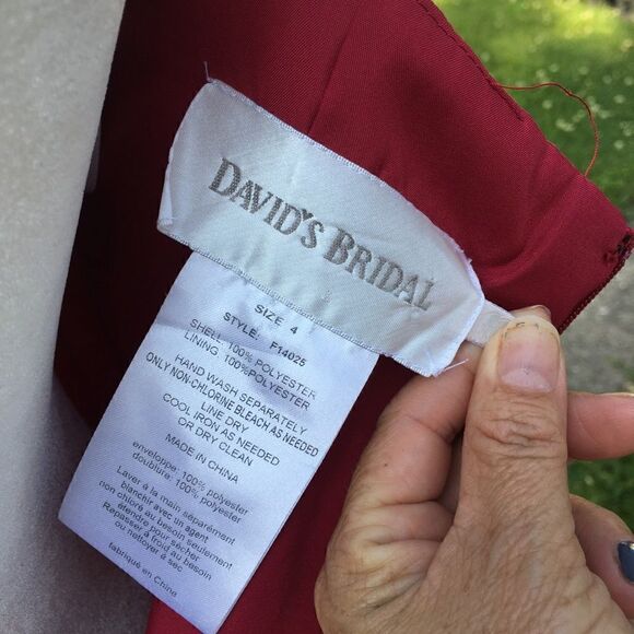 David’s Bridal Silky Red dress - Picture 8 of 8
